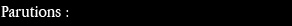 Parutions